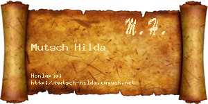 Mutsch Hilda névjegykártya
